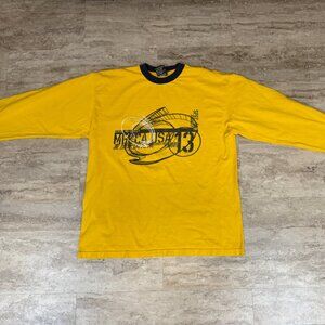 Vintage 90s - Mecca 13 yellow - Large - Long Sleeve Shirt - HTF